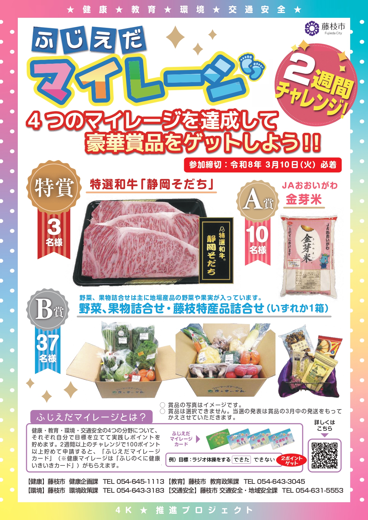 あるくらとふじえだマイレージ連携で豪華賞品をゲットしよう チラシ画像