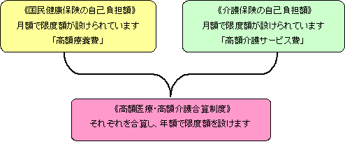 （イラスト）高額医療・高額介護合算制度図