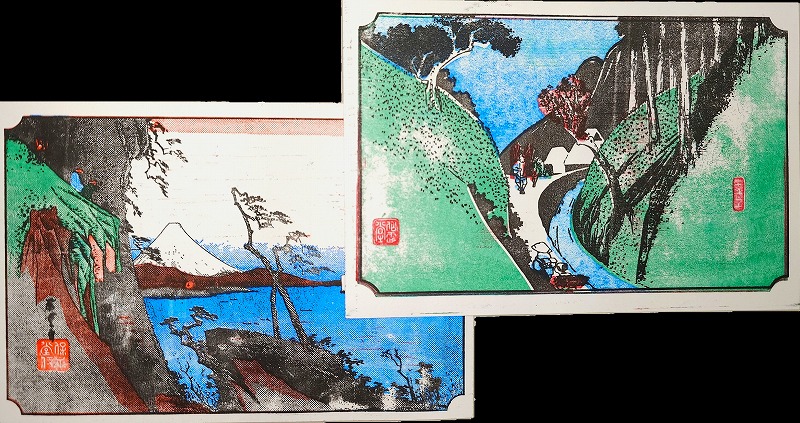 版画風スタンプ画像2種