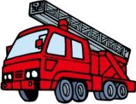 (イラスト)消防車