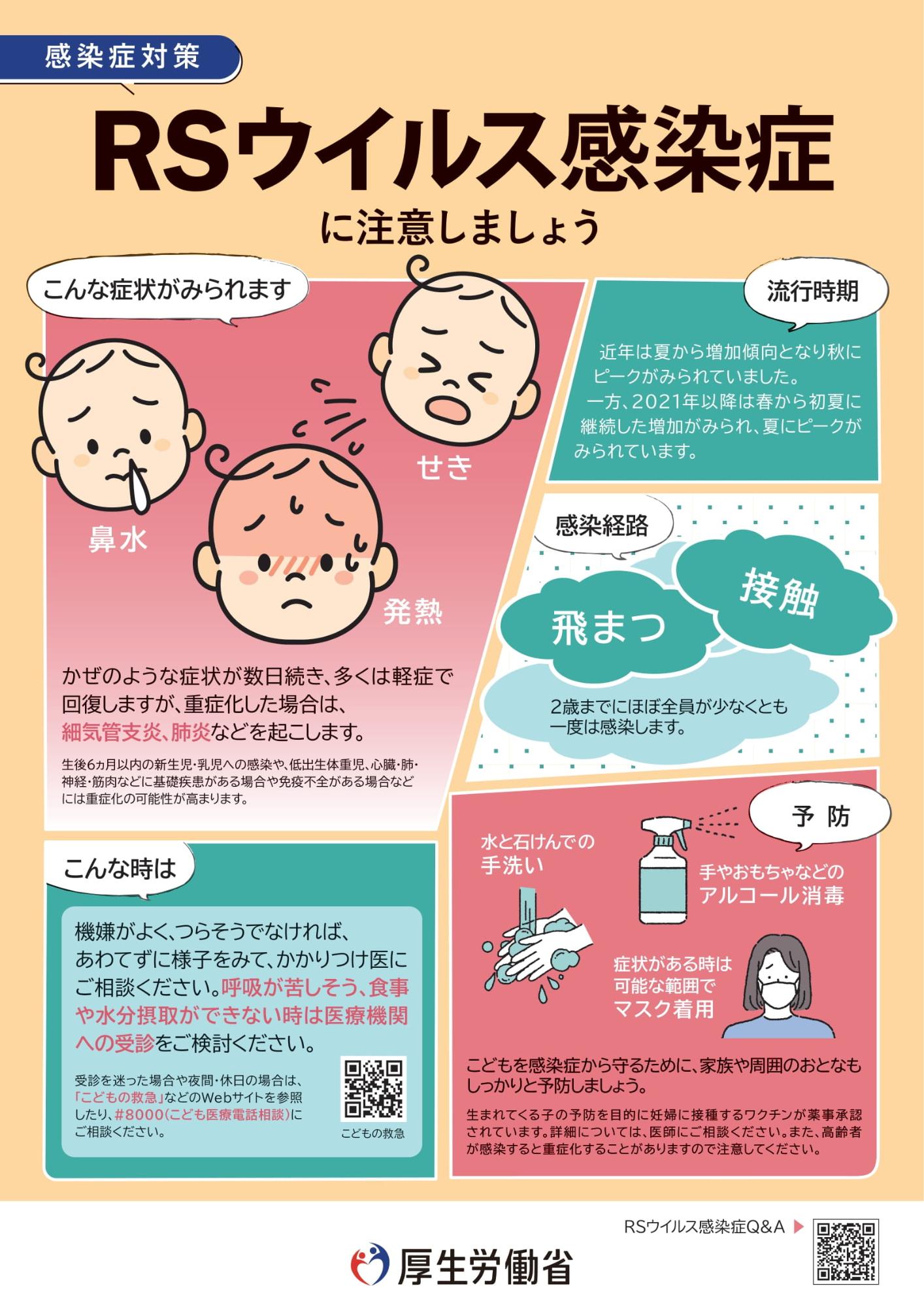 RSウイルス感染症に注意しましょう