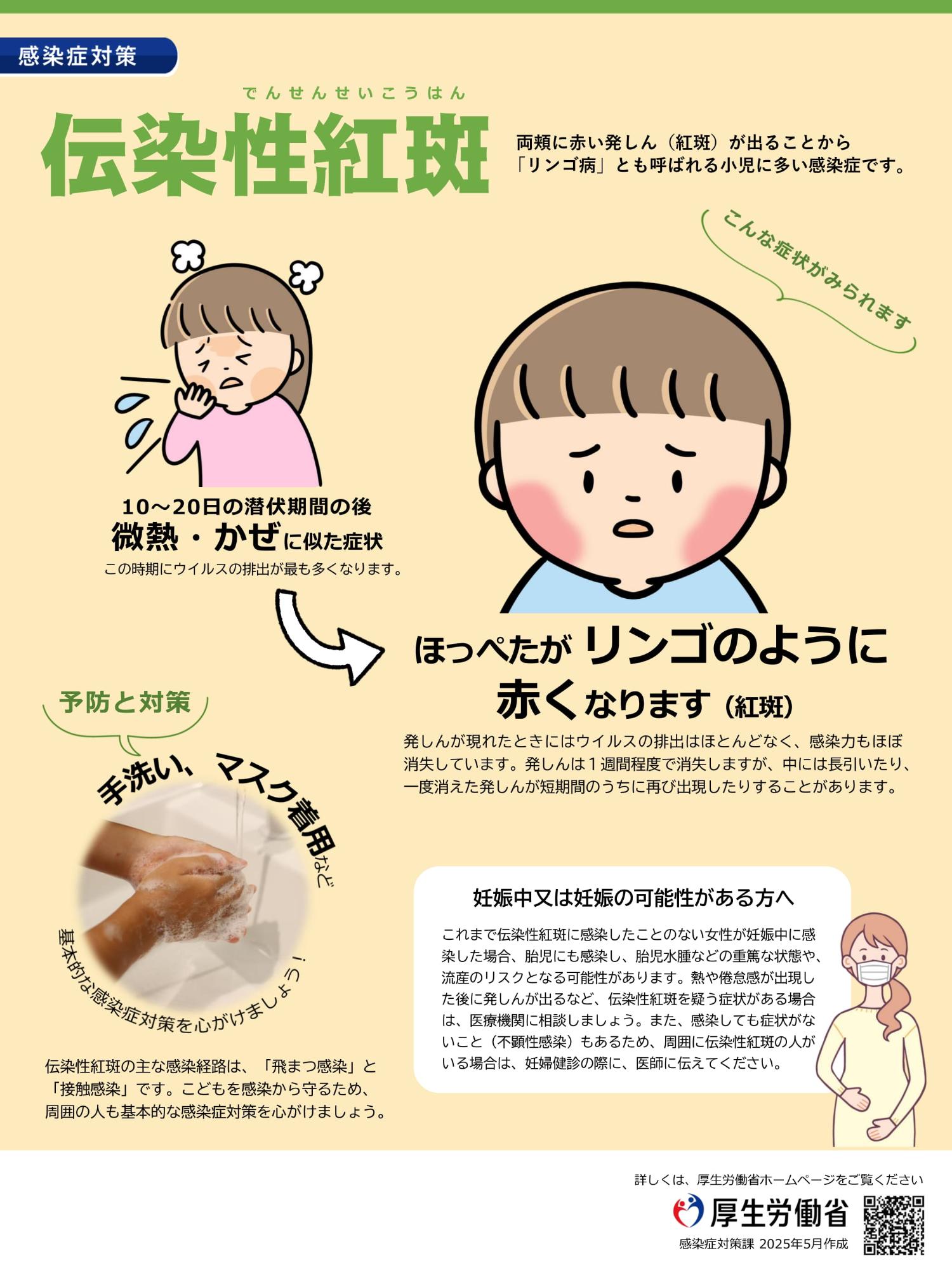伝染性紅斑にご注意ください
