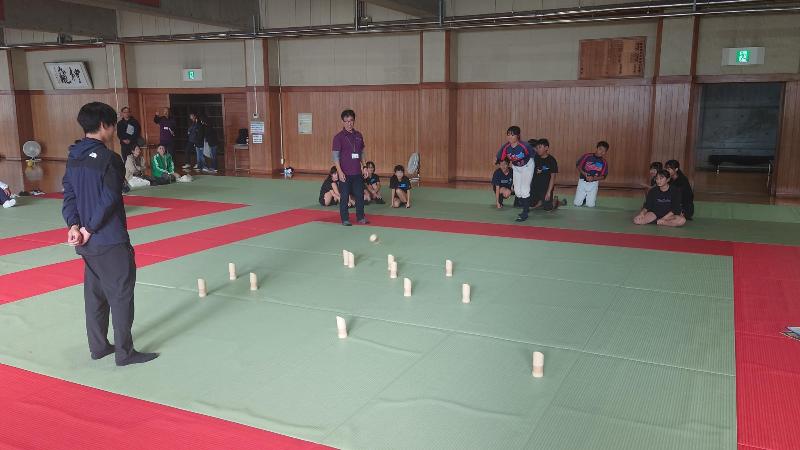 モルック体験の様子