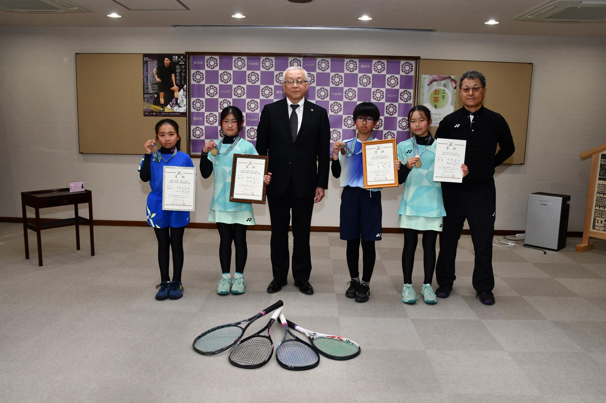 藤枝ジュニアソフトテニス少年団表敬訪問2024