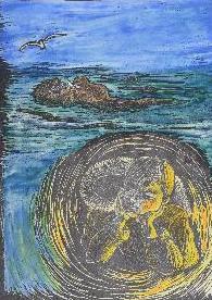 『銀色ラッコのなみだ』表紙絵