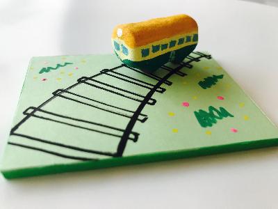 ミニ軽便の絵付け