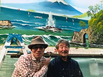 銭湯背景画の実演ショー