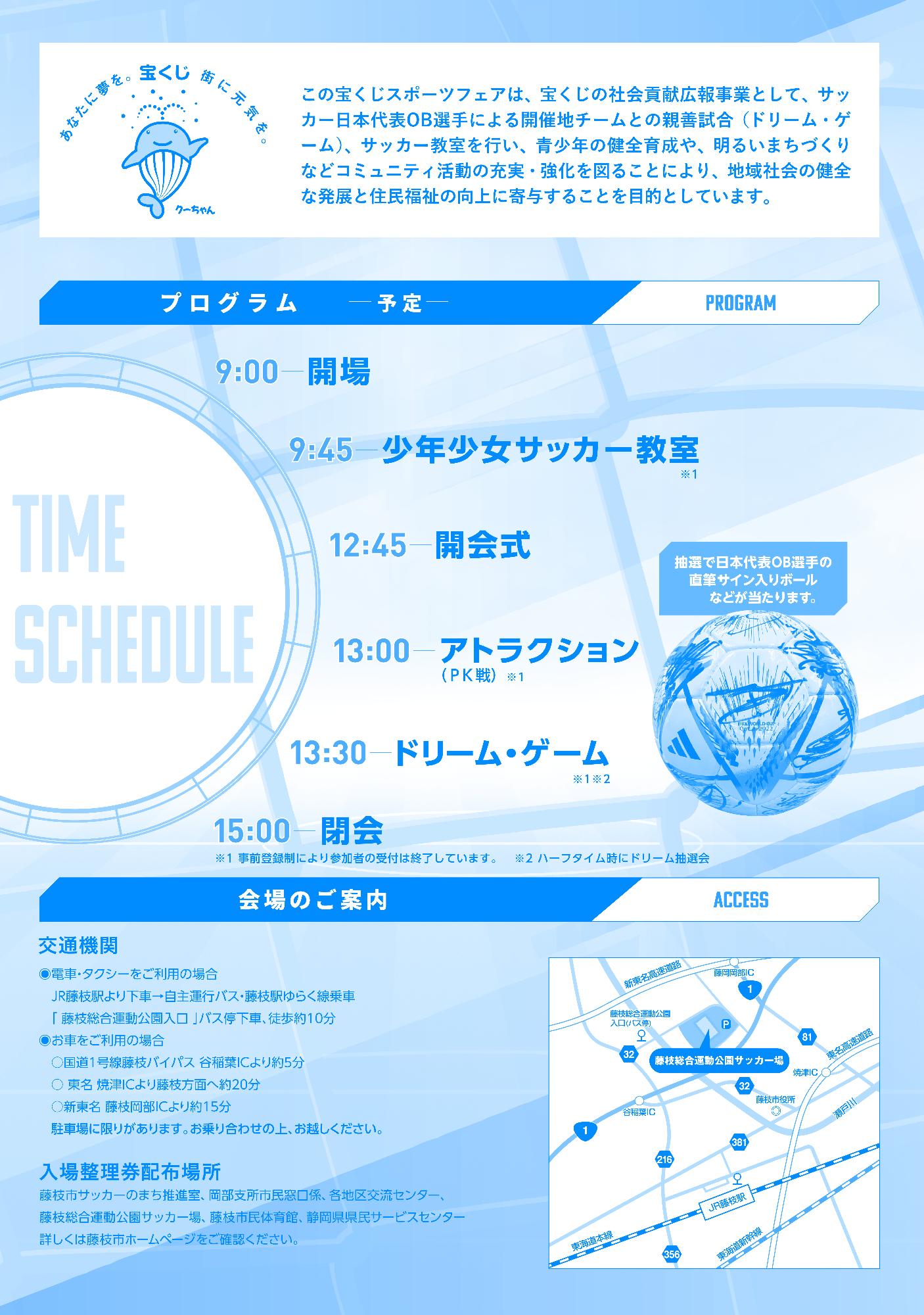ドリームサッカーチラシ裏