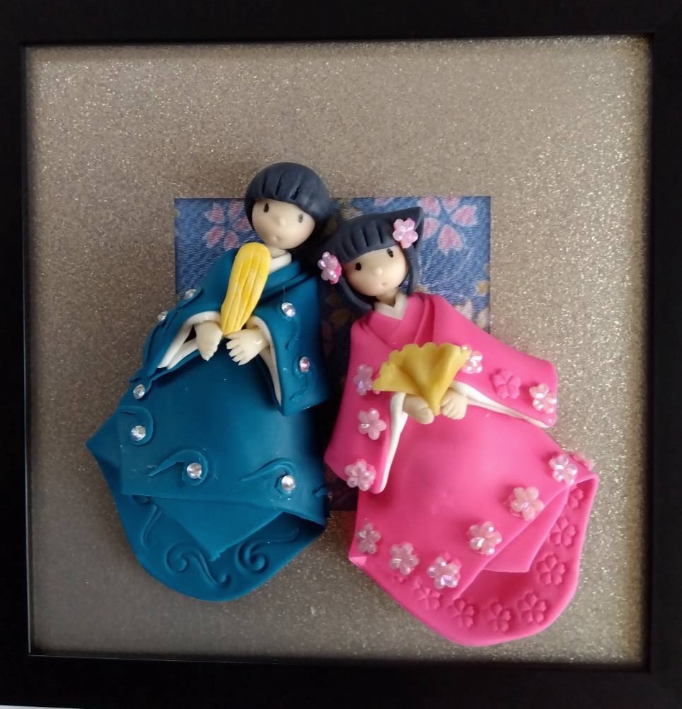 創作粘土展ちいさなひなまつり写真