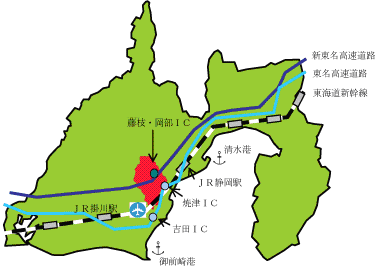 （イラスト）静岡の交通網